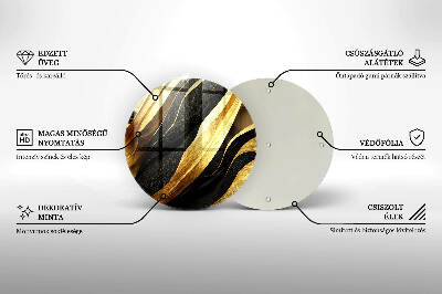 Piatto in vetro per candele con motivo astratto elegante