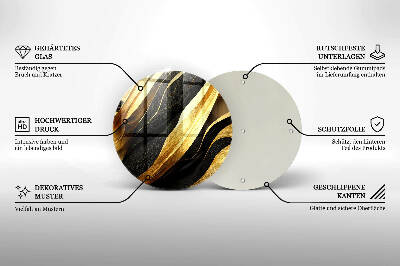 Piatto in vetro per candele con motivo astratto elegante