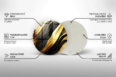 Piatto in vetro per candele con motivo astratto elegante