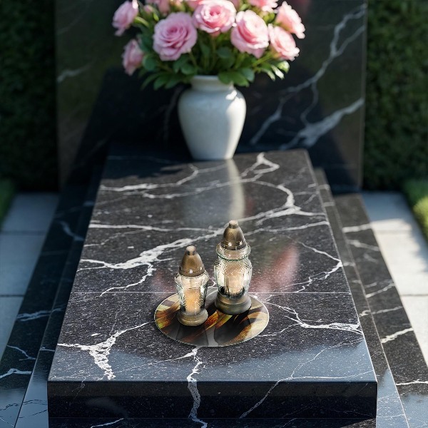 Piatto in vetro per candele con motivo astratto elegante