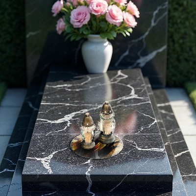 Piatto in vetro per candele con motivo astratto elegante