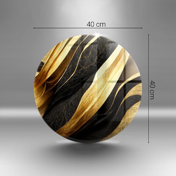 Piatto in vetro per candele con motivo astratto elegante