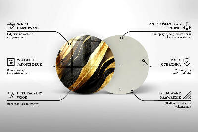 Piatto in vetro per candele con motivo astratto elegante