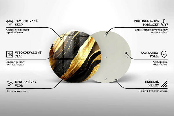 Piatto in vetro per candele con motivo astratto elegante