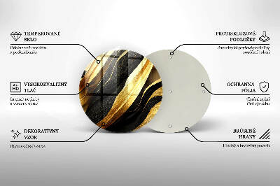 Piatto in vetro per candele con motivo astratto elegante