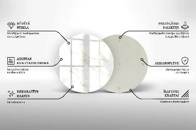 Sottobicchiere in vetro per candele tombali con motivo in marmo elegante