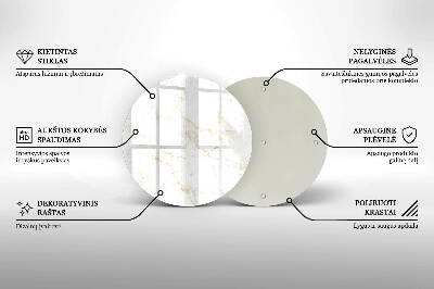 Sottobicchiere in vetro per candele tombali con motivo in marmo elegante