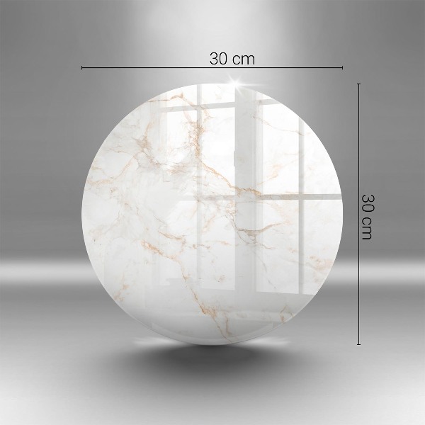 Sottobicchiere in vetro per candele tombali con motivo in marmo elegante