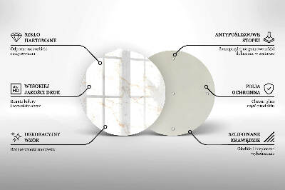 Sottobicchiere in vetro per candele tombali con motivo in marmo elegante