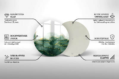 Piatto in vetro per candele con motivo astratto in stile naturale