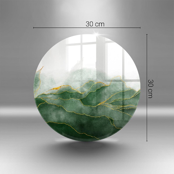 Piatto in vetro per candele con motivo astratto in stile naturale