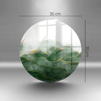 Piatto in vetro per candele con motivo astratto in stile naturale