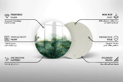 Piatto in vetro per candele con motivo astratto in stile naturale