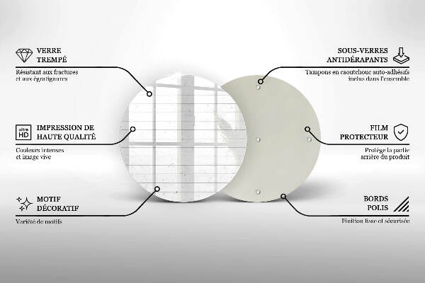 Sottobicchiere in vetro per candele tombali con pannelli luminosi moderni