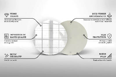 Sottobicchiere in vetro per candele tombali con pannelli luminosi moderni