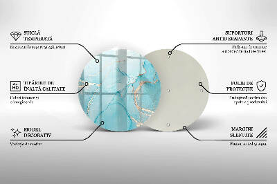 Piatto in vetro per candele con motivo a pietra astratta