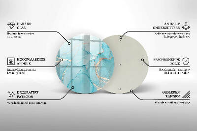 Piatto in vetro per candele con motivo a pietra astratta