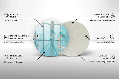 Piatto in vetro per candele con motivo a pietra astratta