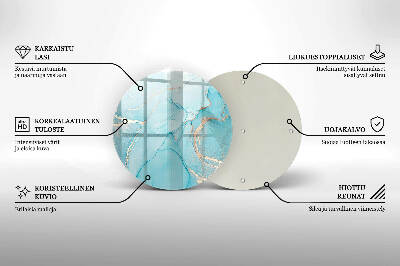 Piatto in vetro per candele con motivo a pietra astratta