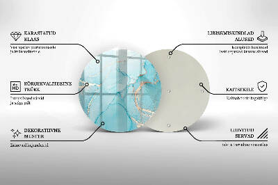 Piatto in vetro per candele con motivo a pietra astratta