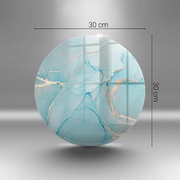 Piatto in vetro per candele con motivo a pietra astratta