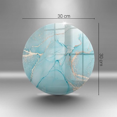 Piatto in vetro per candele con motivo a pietra astratta