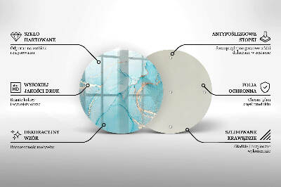 Piatto in vetro per candele con motivo a pietra astratta