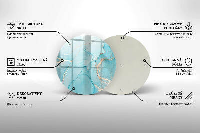 Piatto in vetro per candele con motivo a pietra astratta