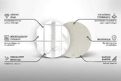 Sottobicchiere in vetro per candele tombali con motivo in stile marmo moderno