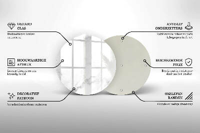 Sottobicchiere in vetro per candele tombali con motivo in stile marmo moderno