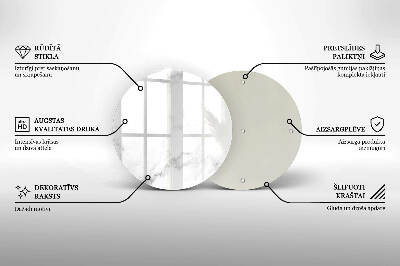 Sottobicchiere in vetro per candele tombali con motivo in stile marmo moderno