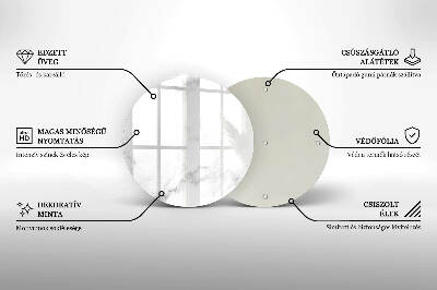 Sottobicchiere in vetro per candele tombali con motivo in stile marmo moderno