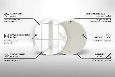 Sottobicchiere in vetro per candele tombali con motivo in stile marmo moderno