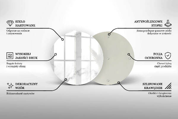 Sottobicchiere in vetro per candele tombali con motivo in stile marmo moderno