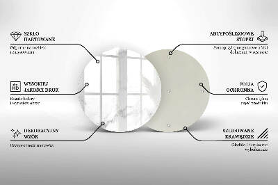 Sottobicchiere in vetro per candele tombali con motivo in stile marmo moderno