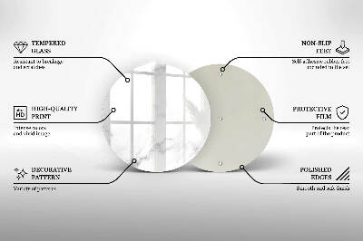 Sottobicchiere in vetro per candele tombali con motivo in stile marmo moderno