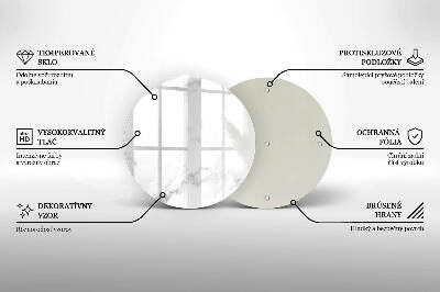 Sottobicchiere in vetro per candele tombali con motivo in stile marmo moderno