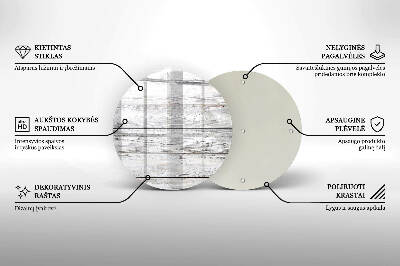 Piatto in vetro per candele con base in legno leggera