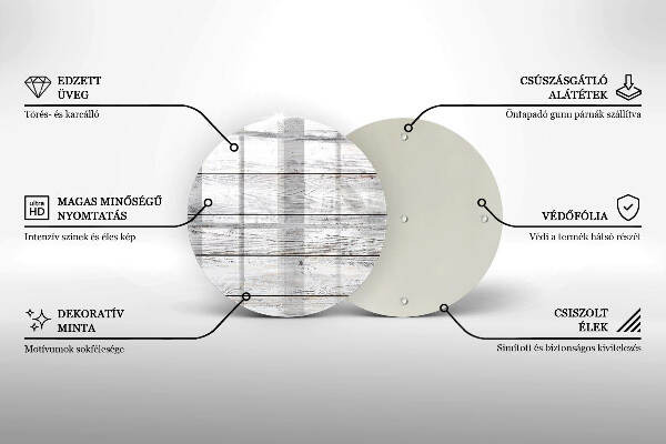 Piatto in vetro per candele con base in legno leggera