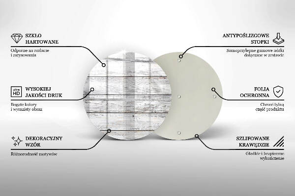 Piatto in vetro per candele con base in legno leggera
