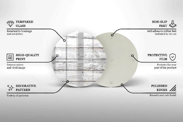 Piatto in vetro per candele con base in legno leggera