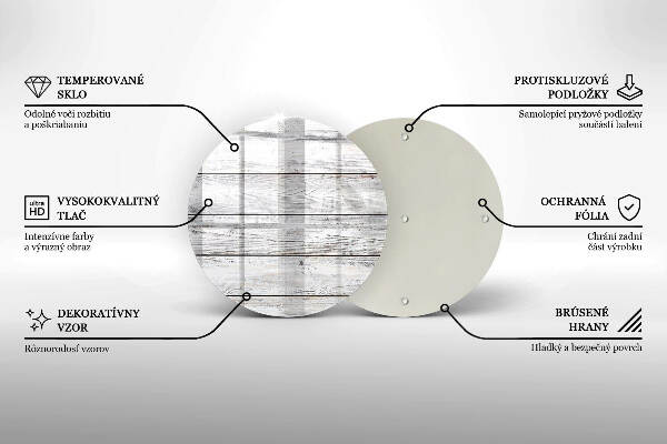 Piatto in vetro per candele con base in legno leggera