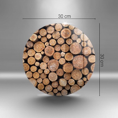 Sottobicchiere in vetro per candele tombali con motivo a tronchi d'albero