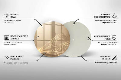 Piatto in vetro per candele con motivo ad astrazione moderna