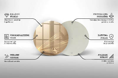 Piatto in vetro per candele con motivo ad astrazione moderna