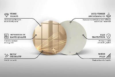 Piatto in vetro per candele con motivo ad astrazione moderna