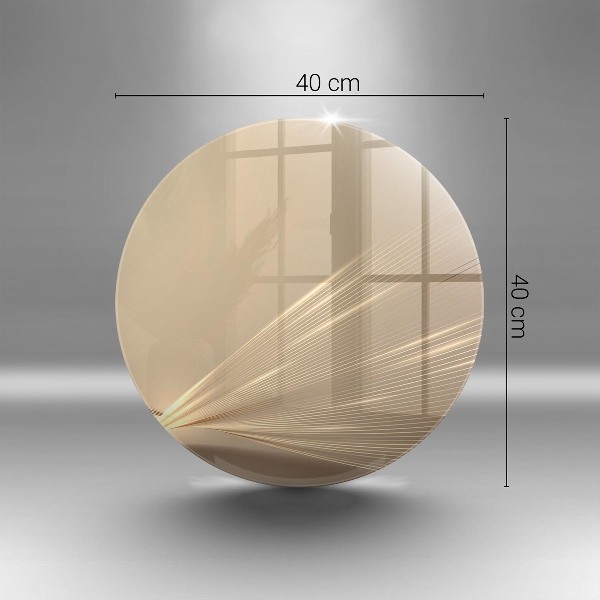 Piatto in vetro per candele con motivo ad astrazione moderna