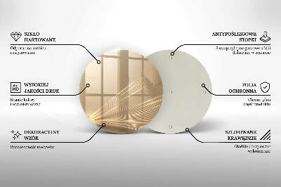 Piatto in vetro per candele con motivo ad astrazione moderna