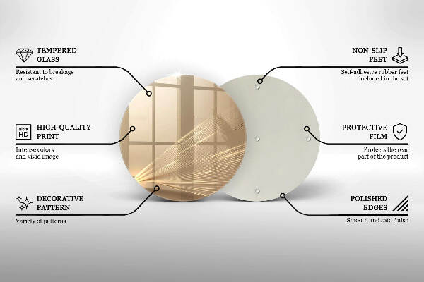 Piatto in vetro per candele con motivo ad astrazione moderna