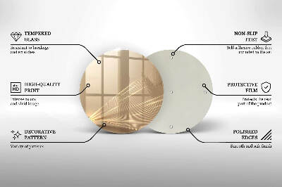 Piatto in vetro per candele con motivo ad astrazione moderna